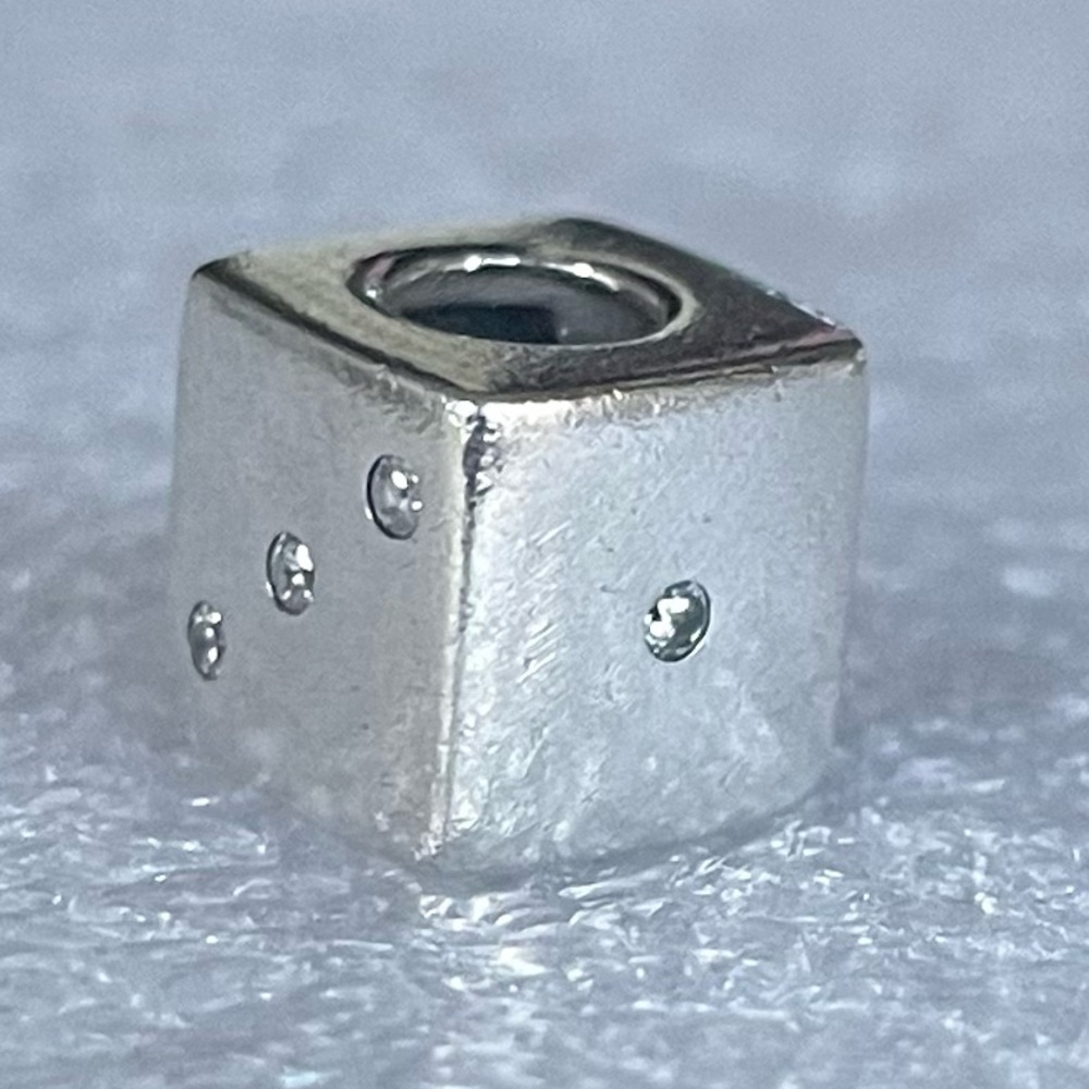 Pandora Lucky Dice  Sterling Silver whit CZ Charm